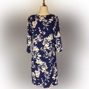 Navy floral dress